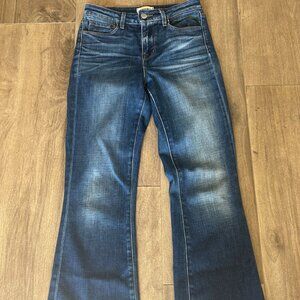 L'AGENCE Cropped Capri Dark Denim Jeans, Size 23